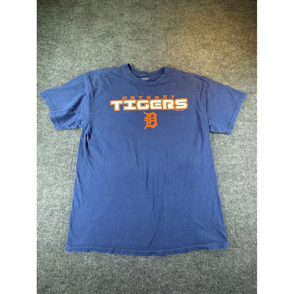 Detroit Tigers MLB Genuine Merchandise Navy Blue Graphic T-Shirt Mens Large